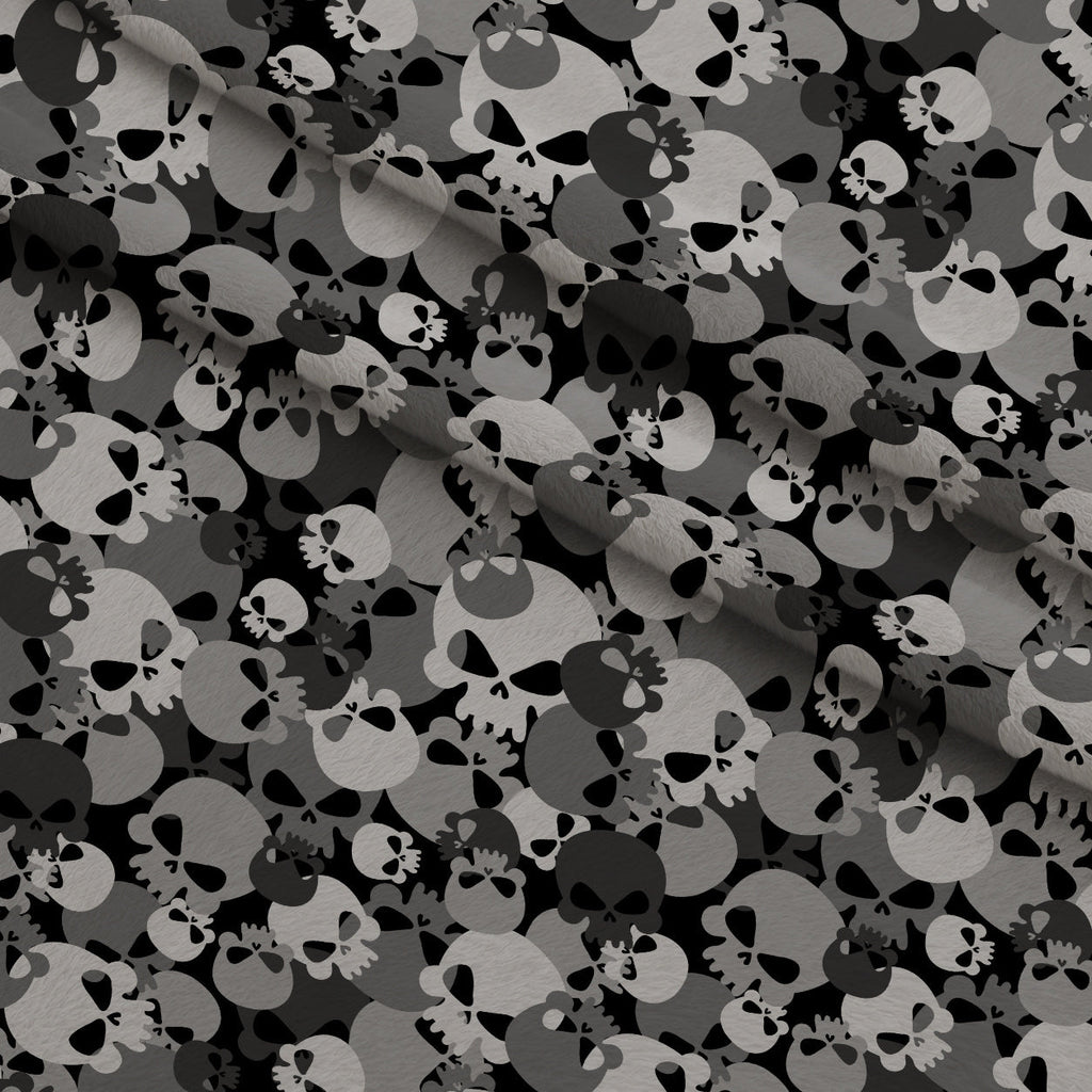 Bone Brigade Pattern 1 Fleece Fabric — fleece fabric folded close-up preview (mv-fleece-v1:lying)