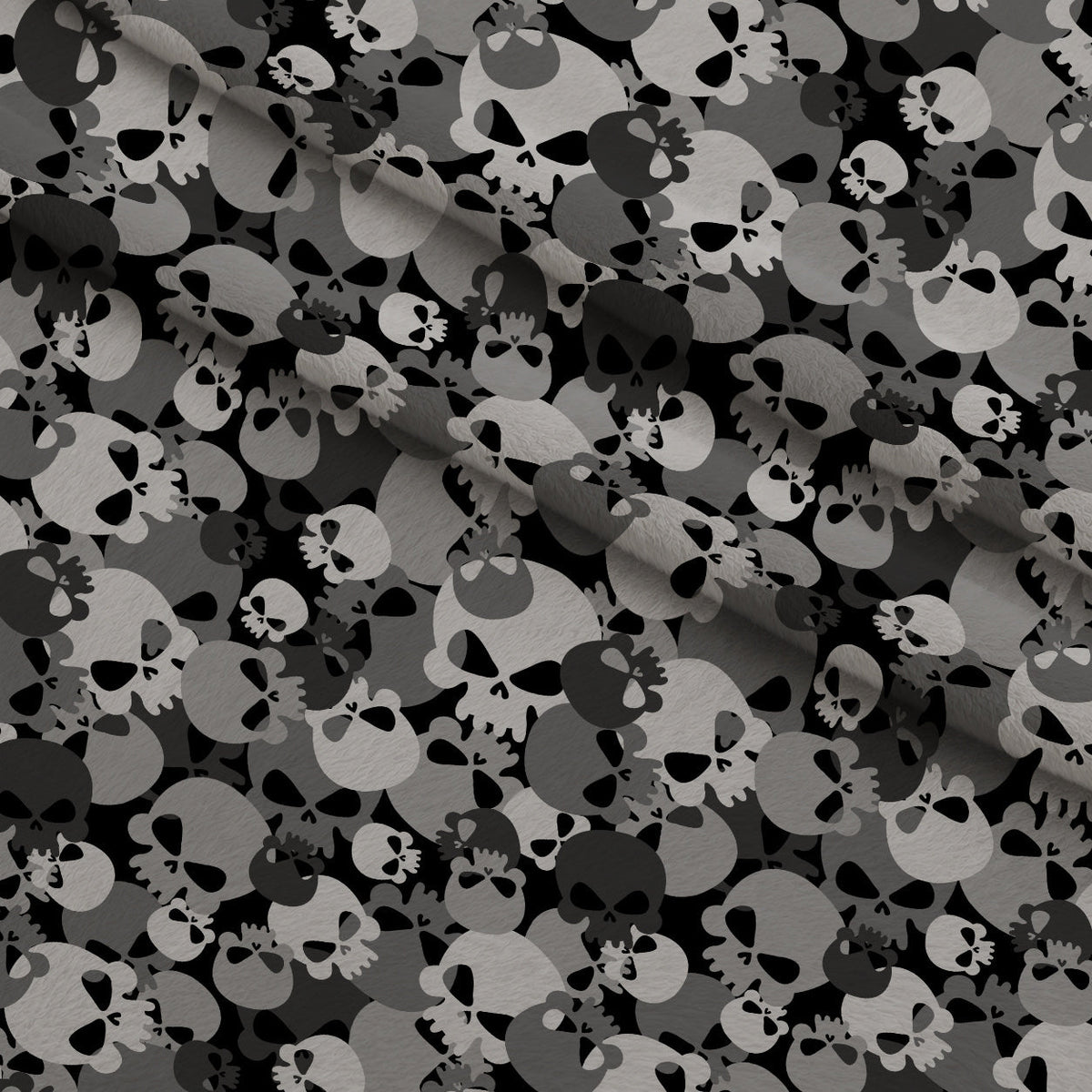 Bone Brigade Pattern 1 Fleece Fabric — fleece fabric folded close-up preview (mv-fleece-v1:lying)
