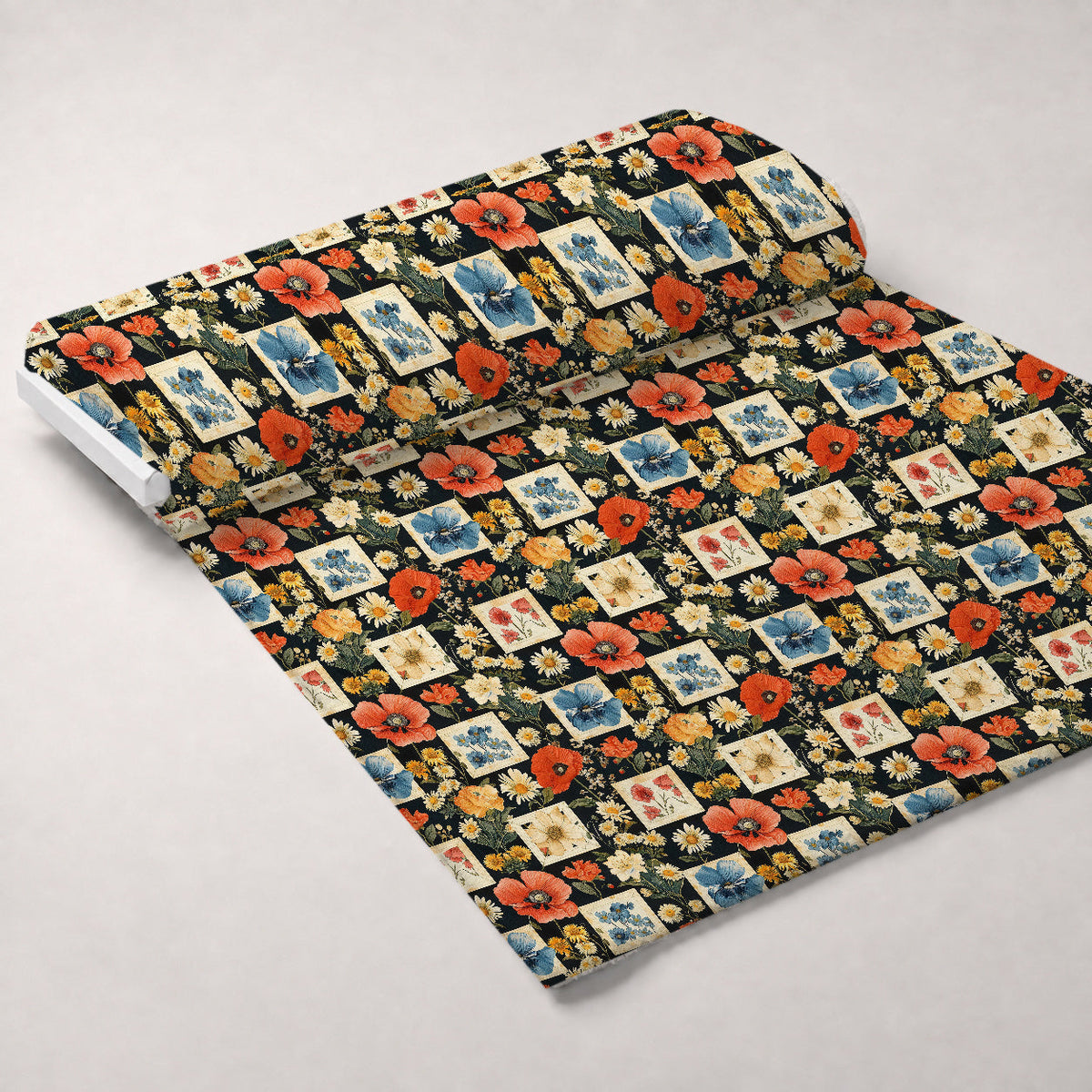 Botanical Tarot Pattern 11 Fleece Fabric — fleece fabric unrolled bolt preview (mv-fleece-v1:bolt)
