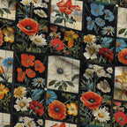 Botanical Tarot Pattern 13 Fleece Fabric — fleece fabric folded close-up preview (mv-fleece-v1:lying)