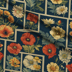 Botanical Tarot Pattern 14 Fleece Fabric — fleece fabric folded close-up preview (mv-fleece-v1:lying)