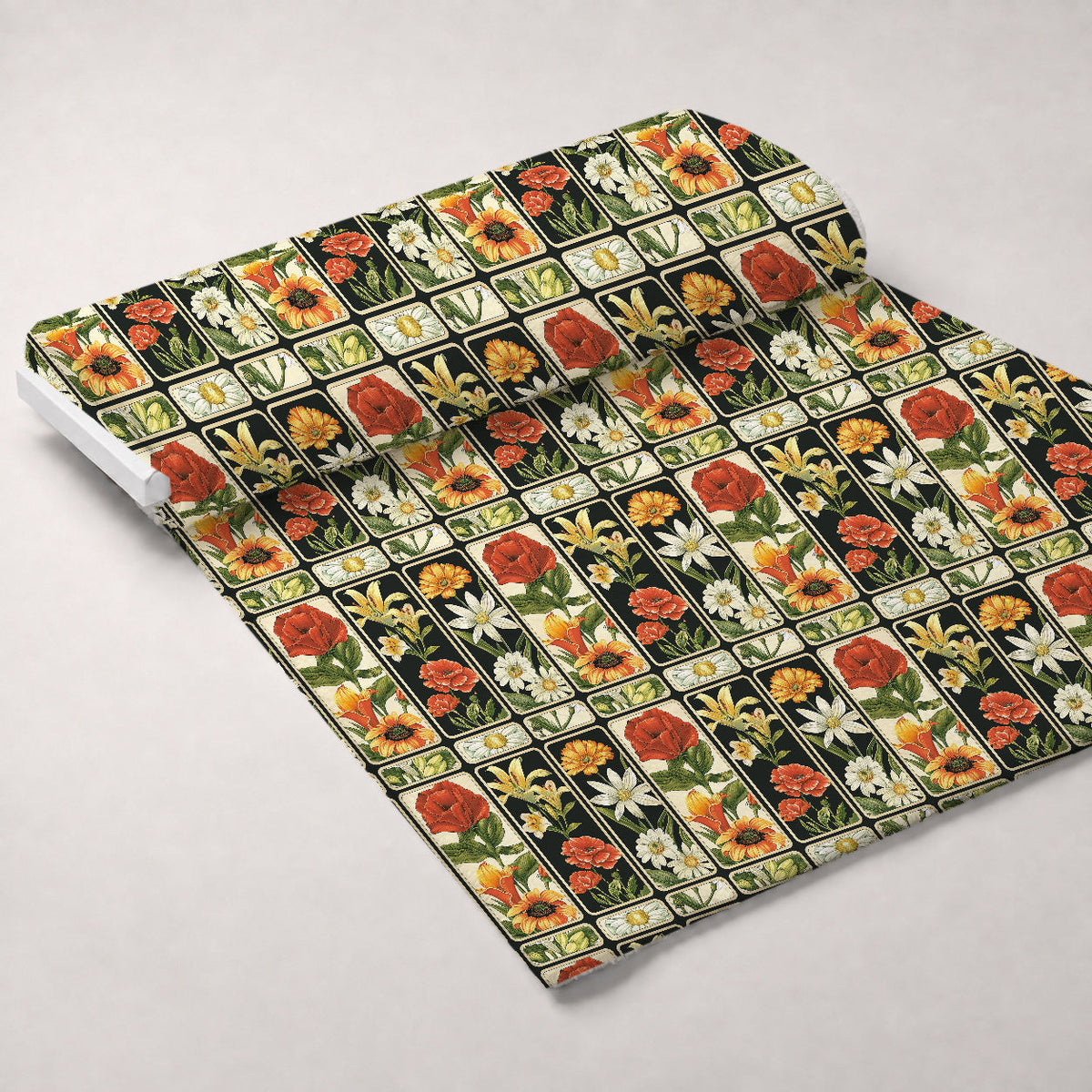 Botanical Tarot Pattern 17 Fleece Fabric — fleece fabric unrolled bolt preview (mv-fleece-v1:bolt)