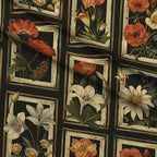 Botanical Tarot Pattern 2 Fleece Fabric — fleece fabric folded close-up preview (mv-fleece-v1:lying)