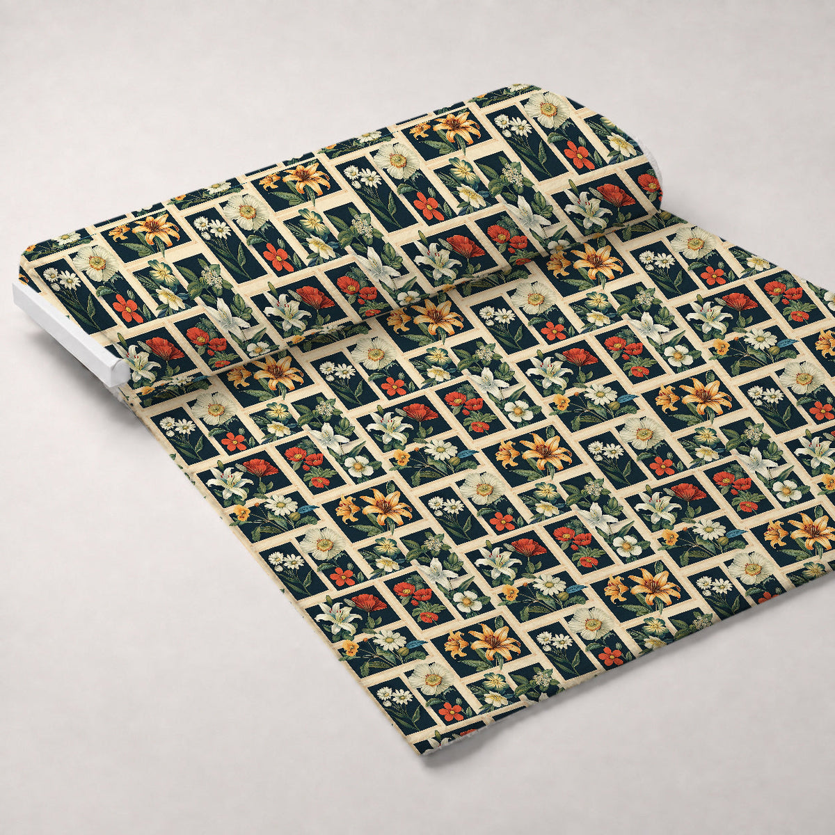 Botanical Tarot Pattern 3 Fleece Fabric — fleece fabric unrolled bolt preview (mv-fleece-v1:bolt)