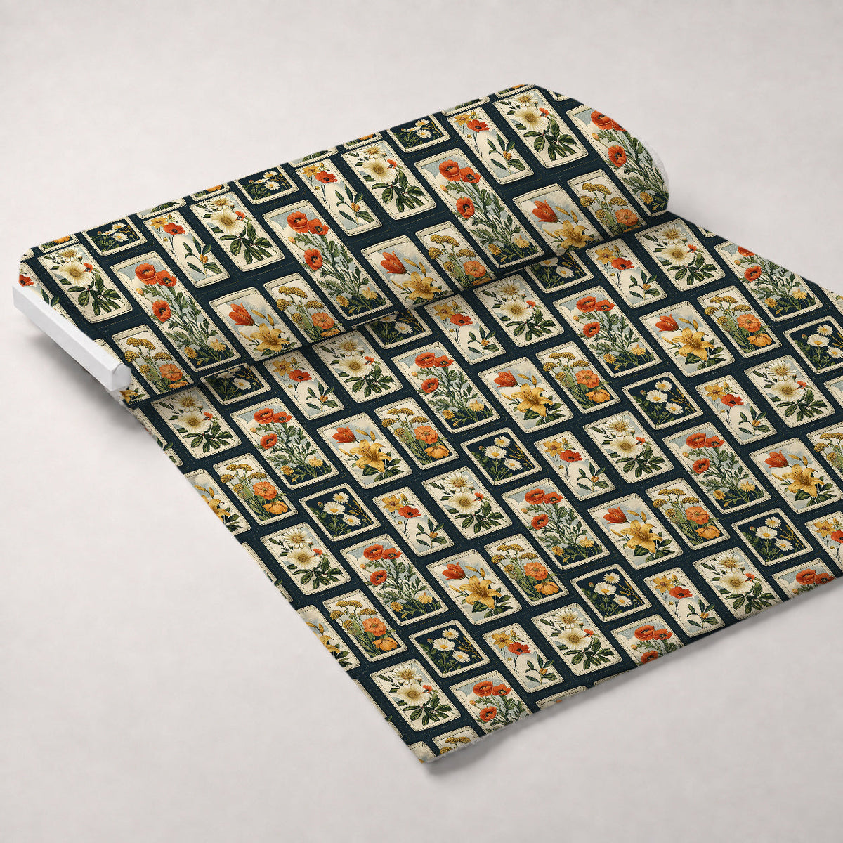 Botanical Tarot Pattern 4 Fleece Fabric — fleece fabric unrolled bolt preview (mv-fleece-v1:bolt)