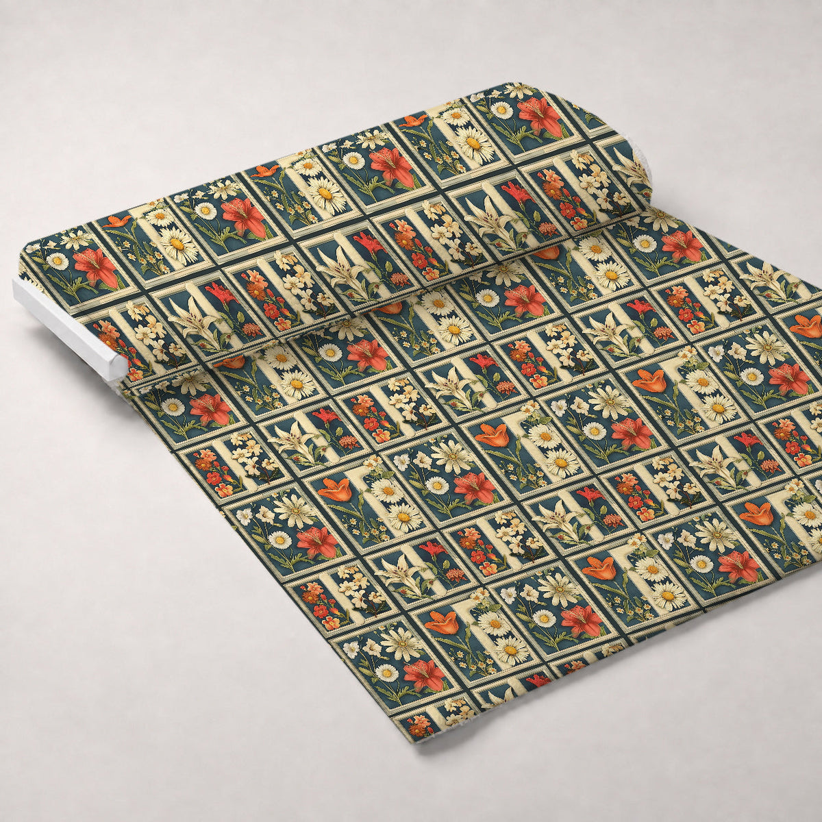 Botanical Tarot Pattern 5 Fleece Fabric — fleece fabric unrolled bolt preview (mv-fleece-v1:bolt)