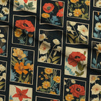 Botanical Tarot Pattern 9 Fleece Fabric — fleece fabric folded close-up preview (mv-fleece-v1:lying)