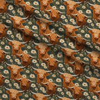 Bovine Blooms Pattern 10 Fleece Fabric — fleece fabric folded close-up preview (mv-fleece-v1:lying)