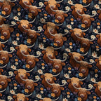 Bovine Blooms Pattern 3 Fleece Fabric — fleece fabric folded close-up preview (mv-fleece-v1:lying)