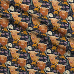 Bovine Blooms Pattern 4 Fleece Fabric — fleece fabric folded close-up preview (mv-fleece-v1:lying)