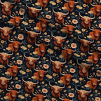 Bovine Blooms Pattern 5 Fleece Fabric — fleece fabric folded close-up preview (mv-fleece-v1:lying)