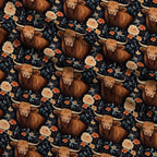 Bovine Blooms Pattern 7 Fleece Fabric — fleece fabric folded close-up preview (mv-fleece-v1:lying)