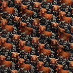 Bovine Blooms Pattern 9 Fleece Fabric — fleece fabric folded close-up preview (mv-fleece-v1:lying)