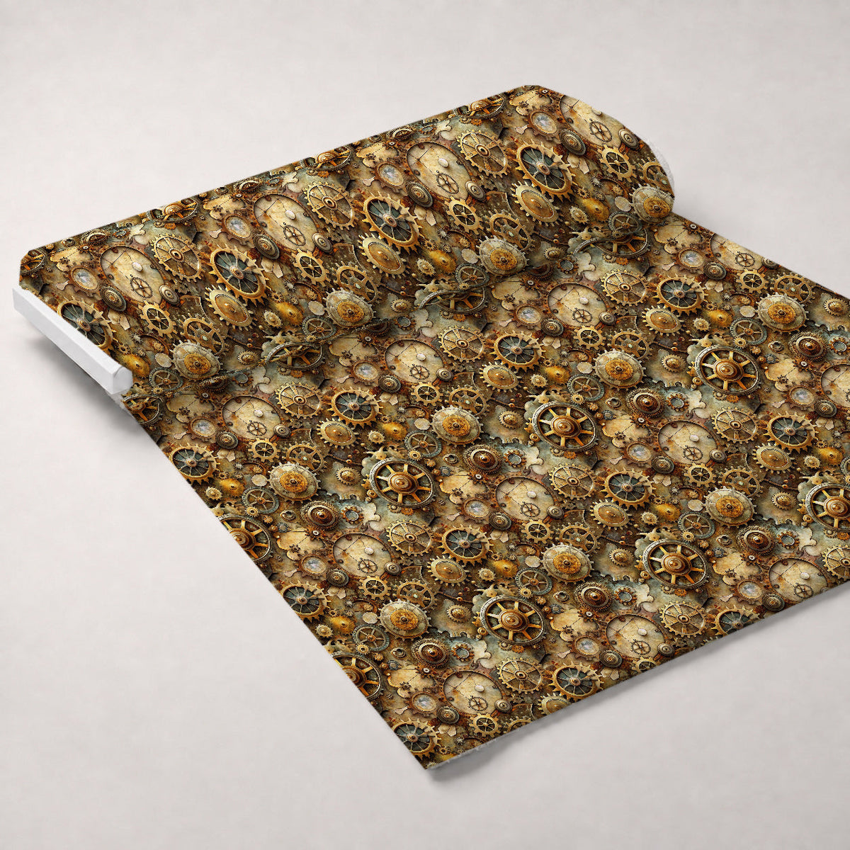 Brass Atlas Pattern 5 Fleece Fabric — fleece fabric unrolled bolt preview (mv-fleece-v1:bolt)