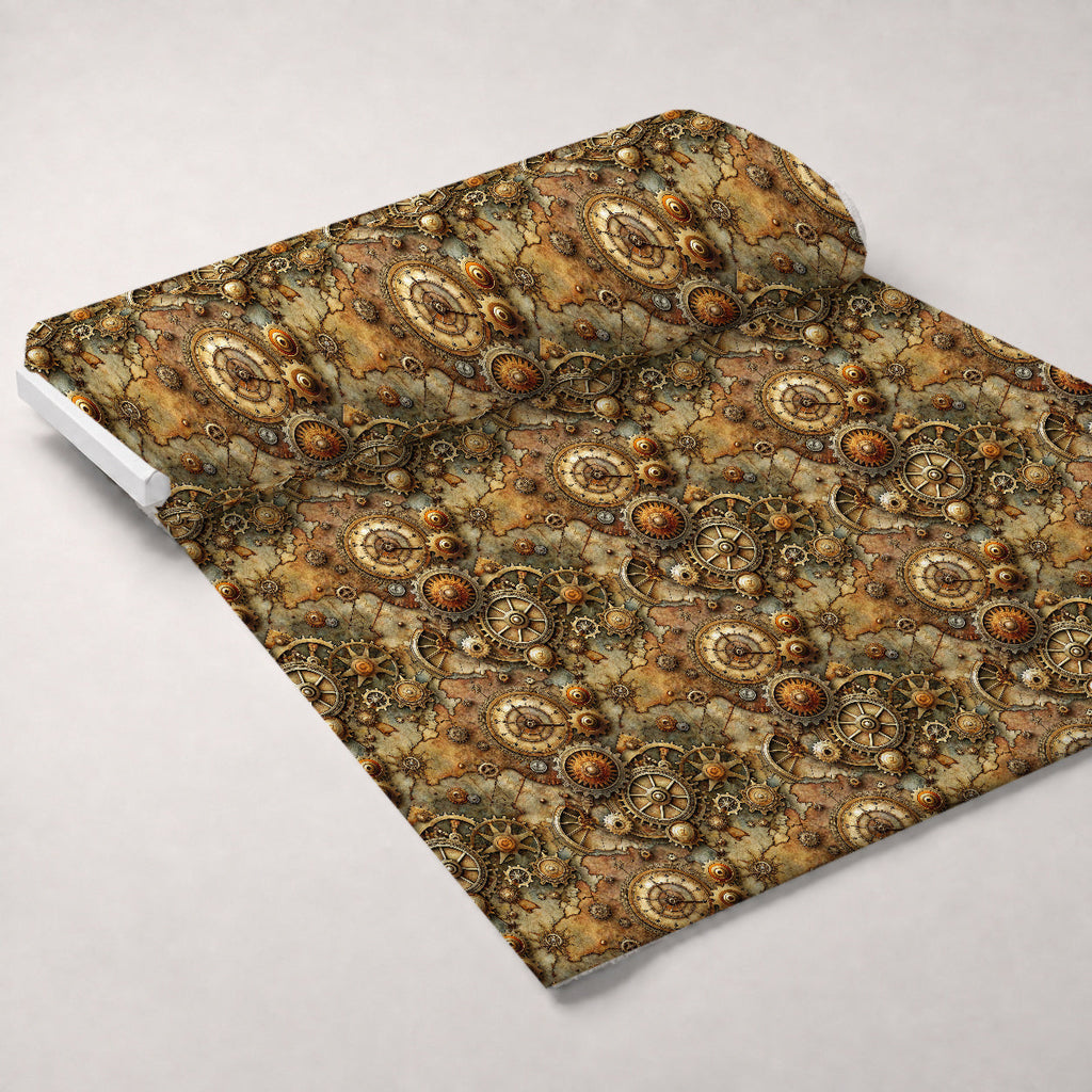 Brass Atlas Pattern 8 Fleece Fabric — fleece fabric unrolled bolt preview (mv-fleece-v1:bolt)