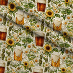 Brewery Blooms Pattern 10 Fleece Fabric — fleece fabric folded close-up preview (mv-fleece-v1:lying)