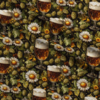 Brewery Blooms Pattern 12 Fleece Fabric — fleece fabric folded close-up preview (mv-fleece-v1:lying)