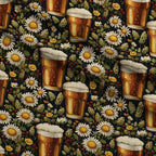 Brewery Blooms Pattern 15 Fleece Fabric — fleece fabric folded close-up preview (mv-fleece-v1:lying)