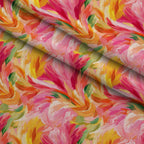 Brushstroke Bouquet Pattern 12 Fleece Fabric — fleece fabric folded close-up preview (mv-fleece-v1:lying)