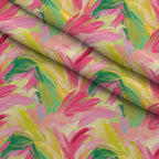 Brushstroke Bouquet Pattern 15 Fleece Fabric — fleece fabric folded close-up preview (mv-fleece-v1:lying)