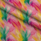 Brushstroke Bouquet Pattern 4 Fleece Fabric — fleece fabric folded close-up preview (mv-fleece-v1:lying)
