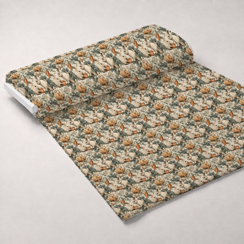 Bunny Blooms Pattern 11 Fleece Fabric — fleece fabric unrolled bolt preview (mv-fleece-v1:bolt)