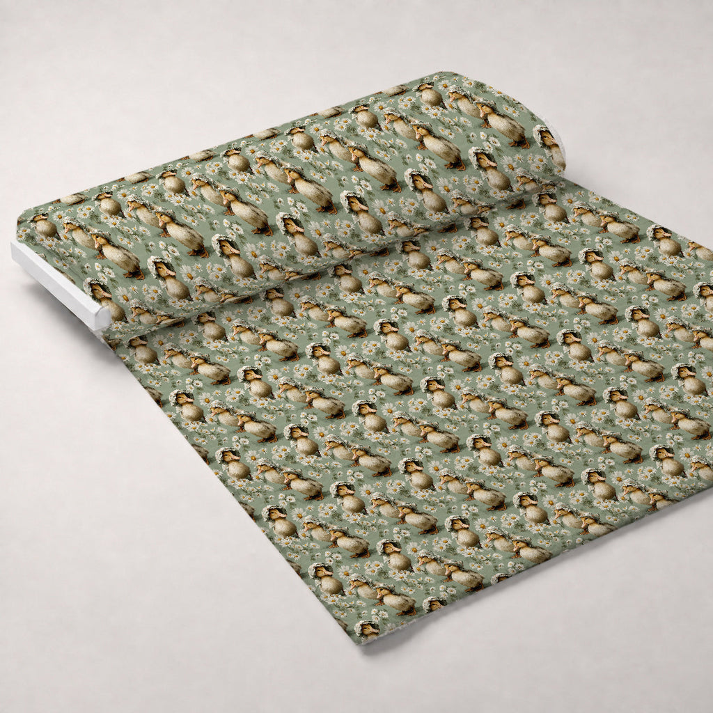 Bunny Blooms Pattern 15 Fleece Fabric — fleece fabric unrolled bolt preview (mv-fleece-v1:bolt)