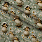 Bunny Blooms Pattern 15 Fleece Fabric — fleece fabric folded close-up preview (mv-fleece-v1:lying)