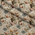 Bunny Blooms Pattern 18 Fleece Fabric — fleece fabric folded close-up preview (mv-fleece-v1:lying)