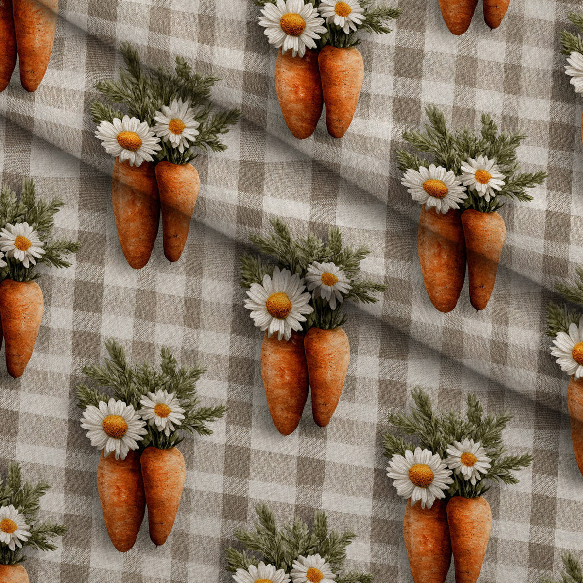 Bunny Blooms Pattern 26 Fleece Fabric — fleece fabric folded close-up preview (mv-fleece-v1:lying)