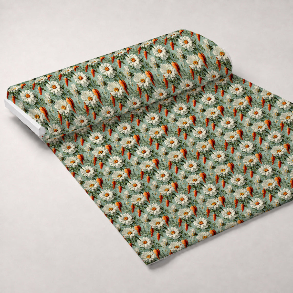 Bunny Blooms Pattern 33 Fleece Fabric — fleece fabric unrolled bolt preview (mv-fleece-v1:bolt)