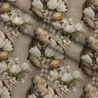 Bunny Blooms Pattern 35 Fleece Fabric — fleece fabric folded close-up preview (mv-fleece-v1:lying)