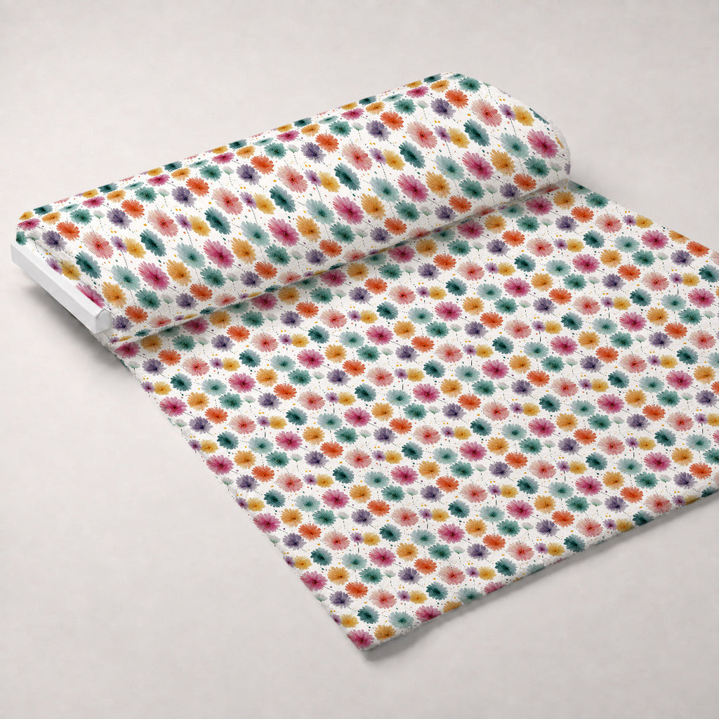 Bunny Blooms Pattern 36 Fleece Fabric — fleece fabric unrolled bolt preview (mv-fleece-v1:bolt)