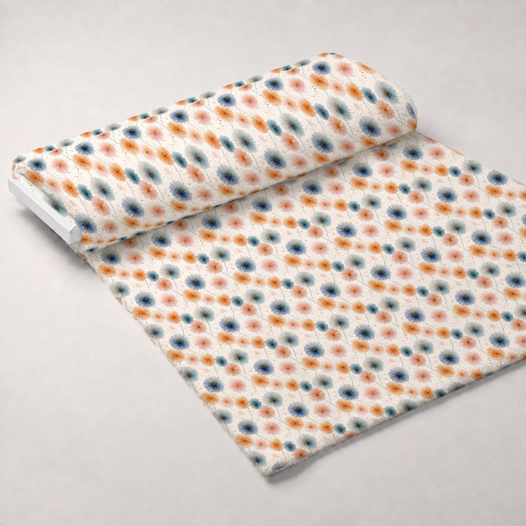 Bunny Blooms Pattern 37 Fleece Fabric — fleece fabric unrolled bolt preview (mv-fleece-v1:bolt)