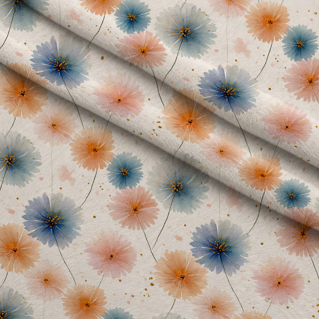 Bunny Blooms Pattern 37 Fleece Fabric — fleece fabric folded close-up preview (mv-fleece-v1:lying)