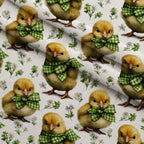 Bunny Blooms Pattern 38 Fleece Fabric — fleece fabric folded close-up preview (mv-fleece-v1:lying)