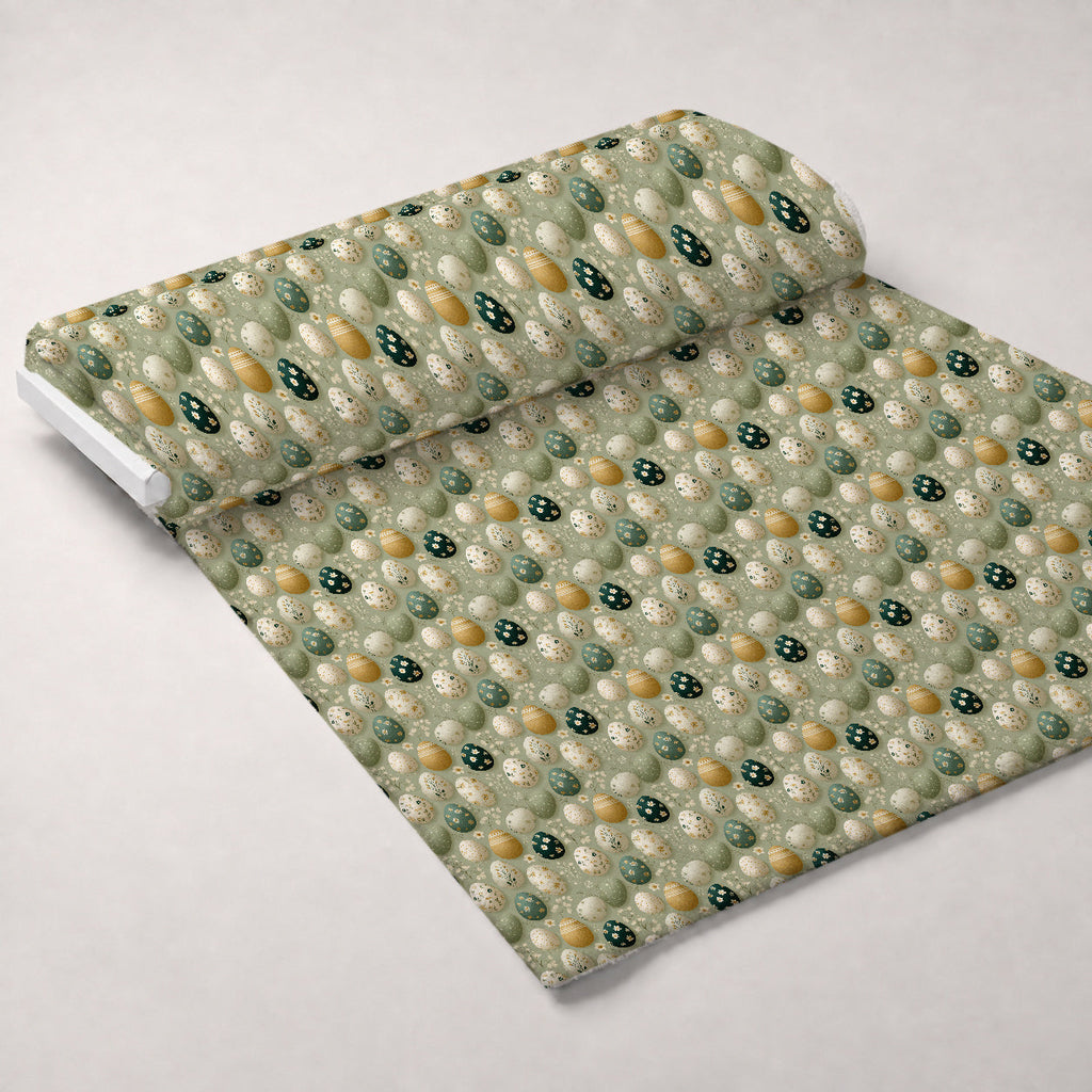Bunny Blooms Pattern 6 Fleece Fabric — fleece fabric unrolled bolt preview (mv-fleece-v1:bolt)