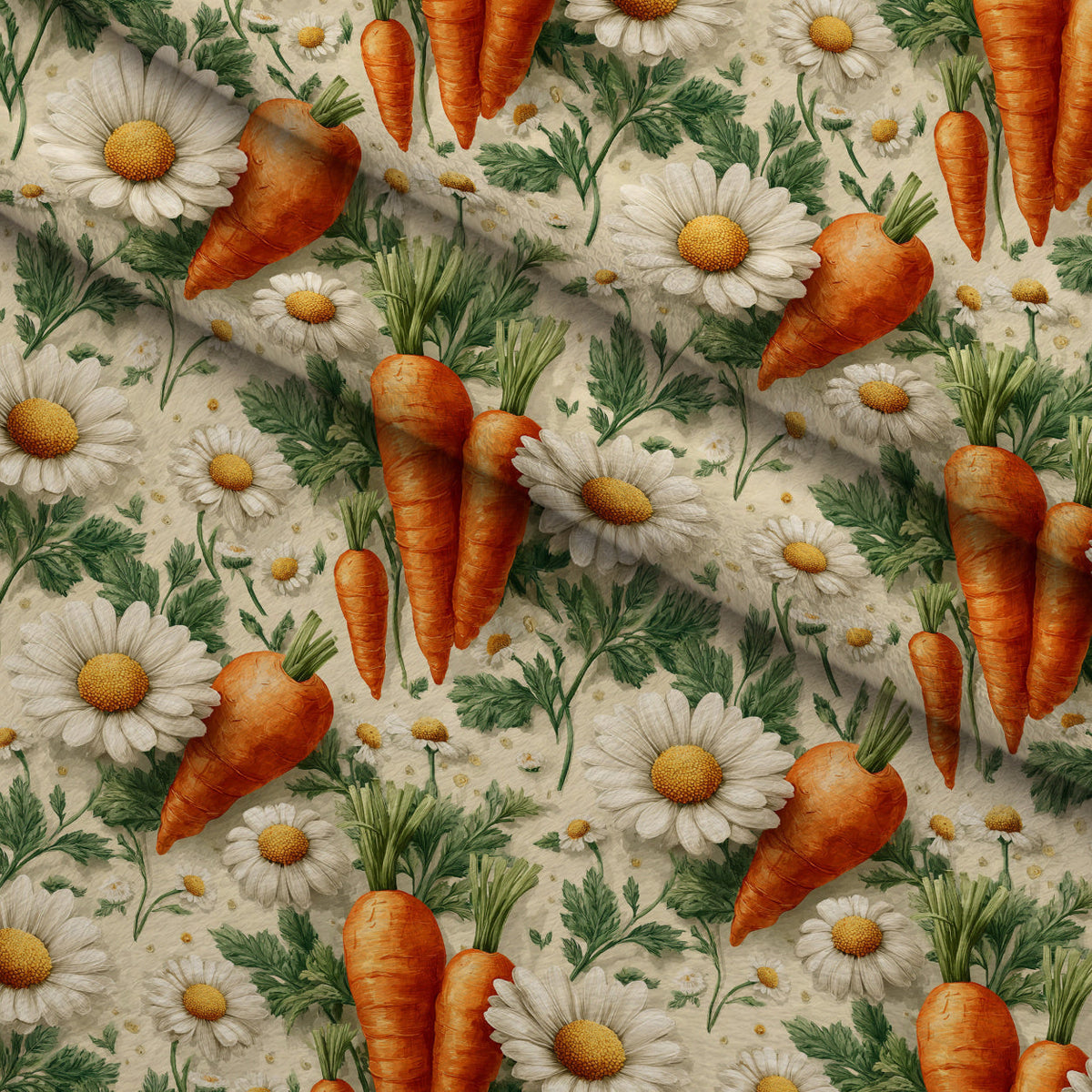 Bunny Blooms Pattern 9 Fleece Fabric — fleece fabric folded close-up preview (mv-fleece-v1:lying)