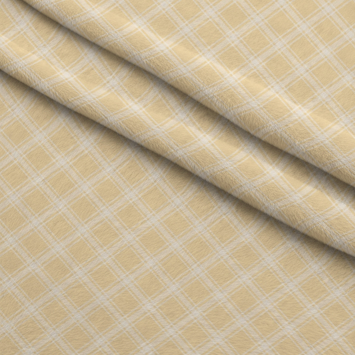 Buttercream Plaid Pattern 19 Fleece Fabric — fleece fabric folded close-up preview (mv-fleece-v1:lying)