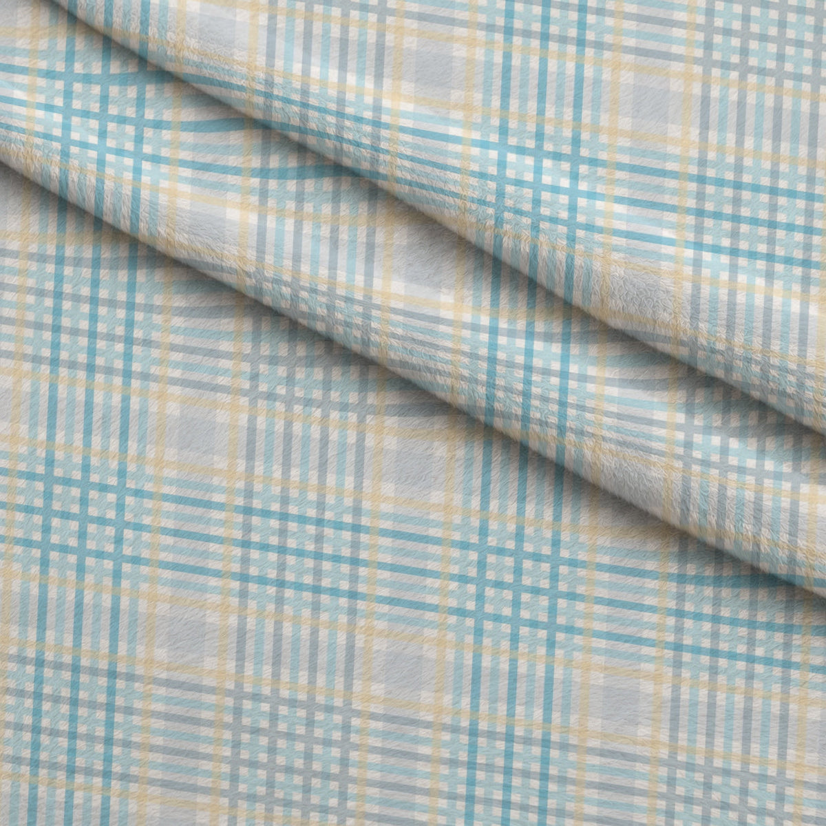 Buttercream Plaid Pattern 20 Fleece Fabric — fleece fabric folded close-up preview (mv-fleece-v1:lying)