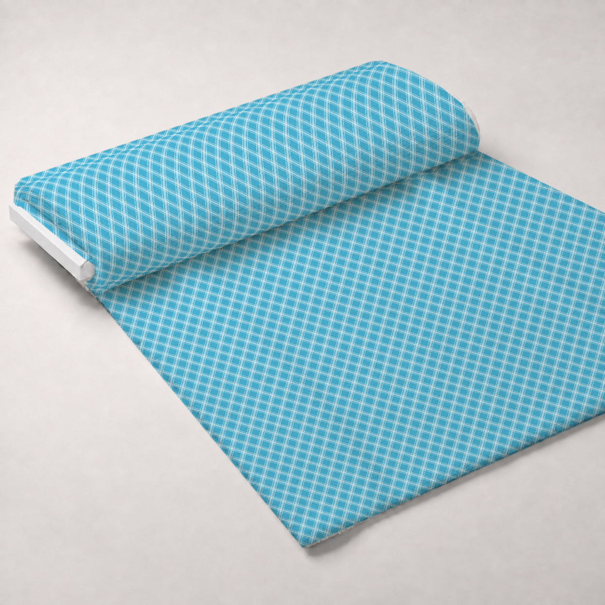 Buttercream Plaid Pattern 3 Fleece Fabric — fleece fabric unrolled bolt preview (mv-fleece-v1:bolt)