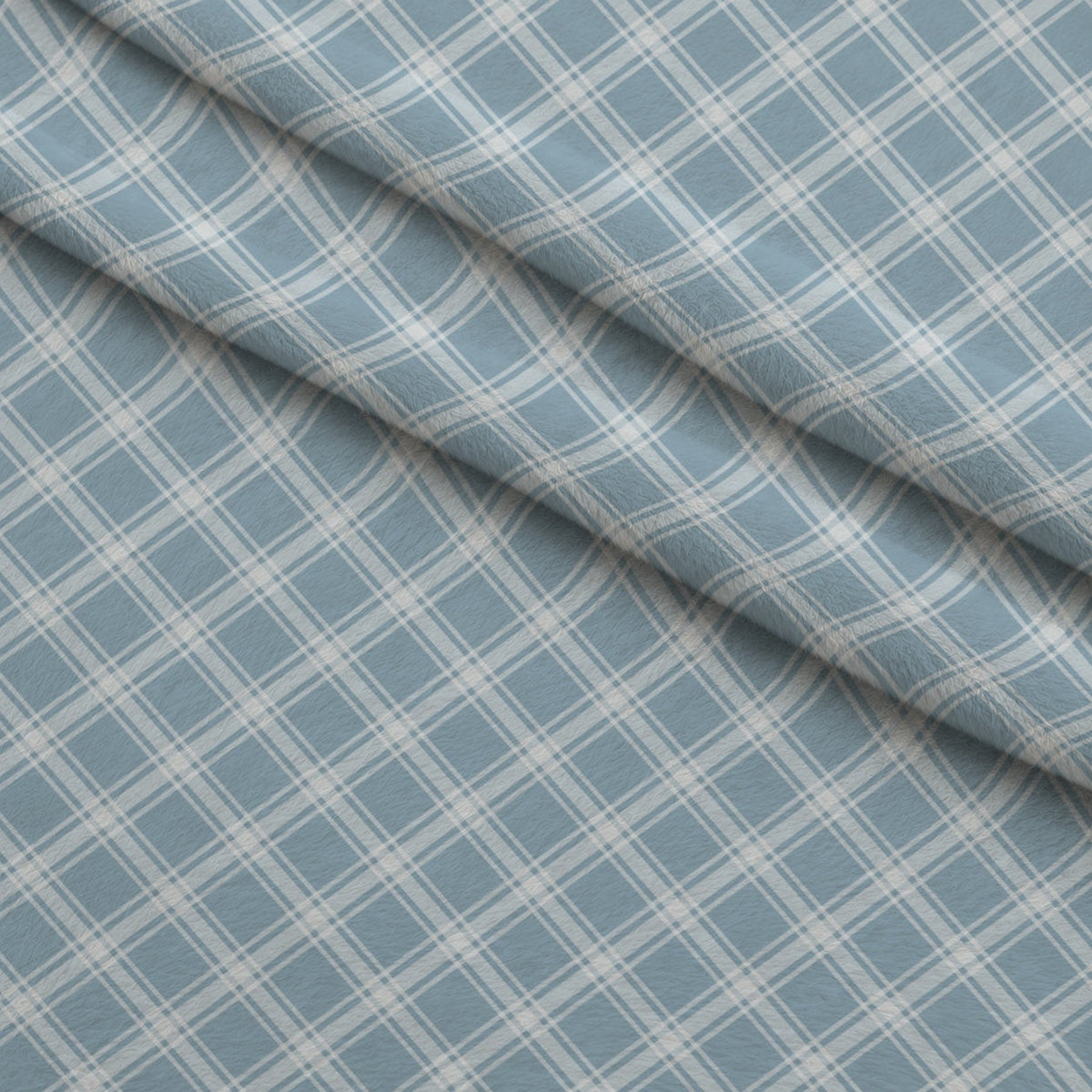 Buttercream Plaid Pattern 5 Fleece Fabric — fleece fabric folded close-up preview (mv-fleece-v1:lying)