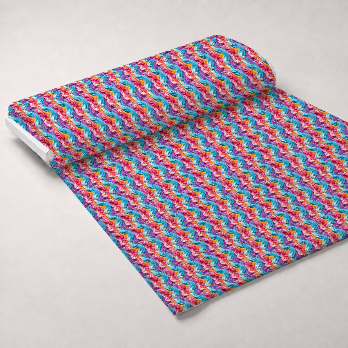 Buttercream Swirls Pattern 1 Fleece Fabric — fleece fabric unrolled bolt preview (mv-fleece-v1:bolt)