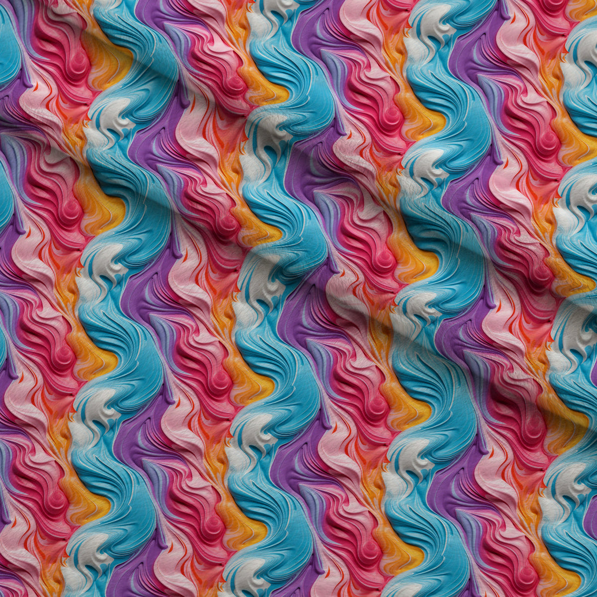 Buttercream Swirls Pattern 1 Fleece Fabric — fleece fabric folded close-up preview (mv-fleece-v1:lying)
