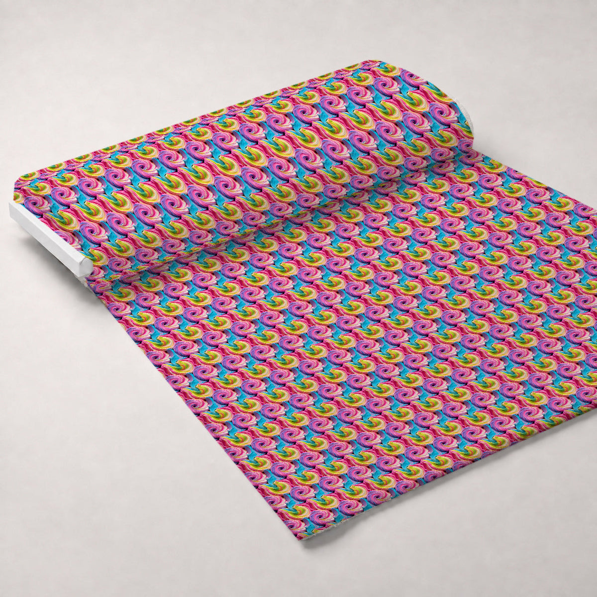 Buttercream Swirls Pattern 2 Fleece Fabric — fleece fabric unrolled bolt preview (mv-fleece-v1:bolt)