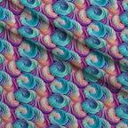 Buttercream Swirls Pattern 3 Fleece Fabric — fleece fabric folded close-up preview (mv-fleece-v1:lying)