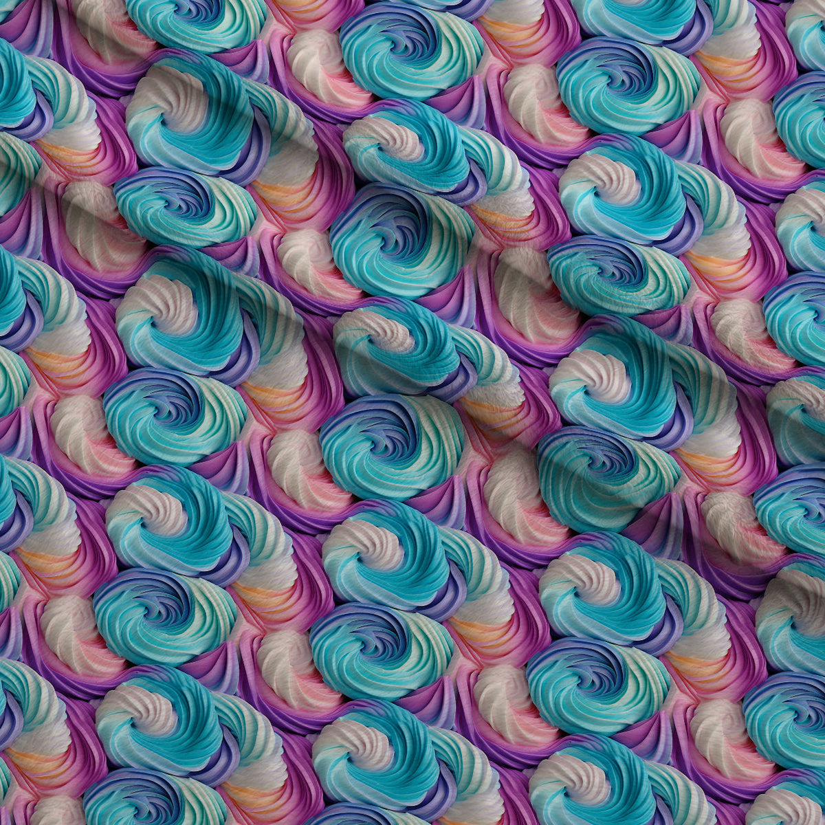 Buttercream Swirls Pattern 3 Fleece Fabric — fleece fabric folded close-up preview (mv-fleece-v1:lying)