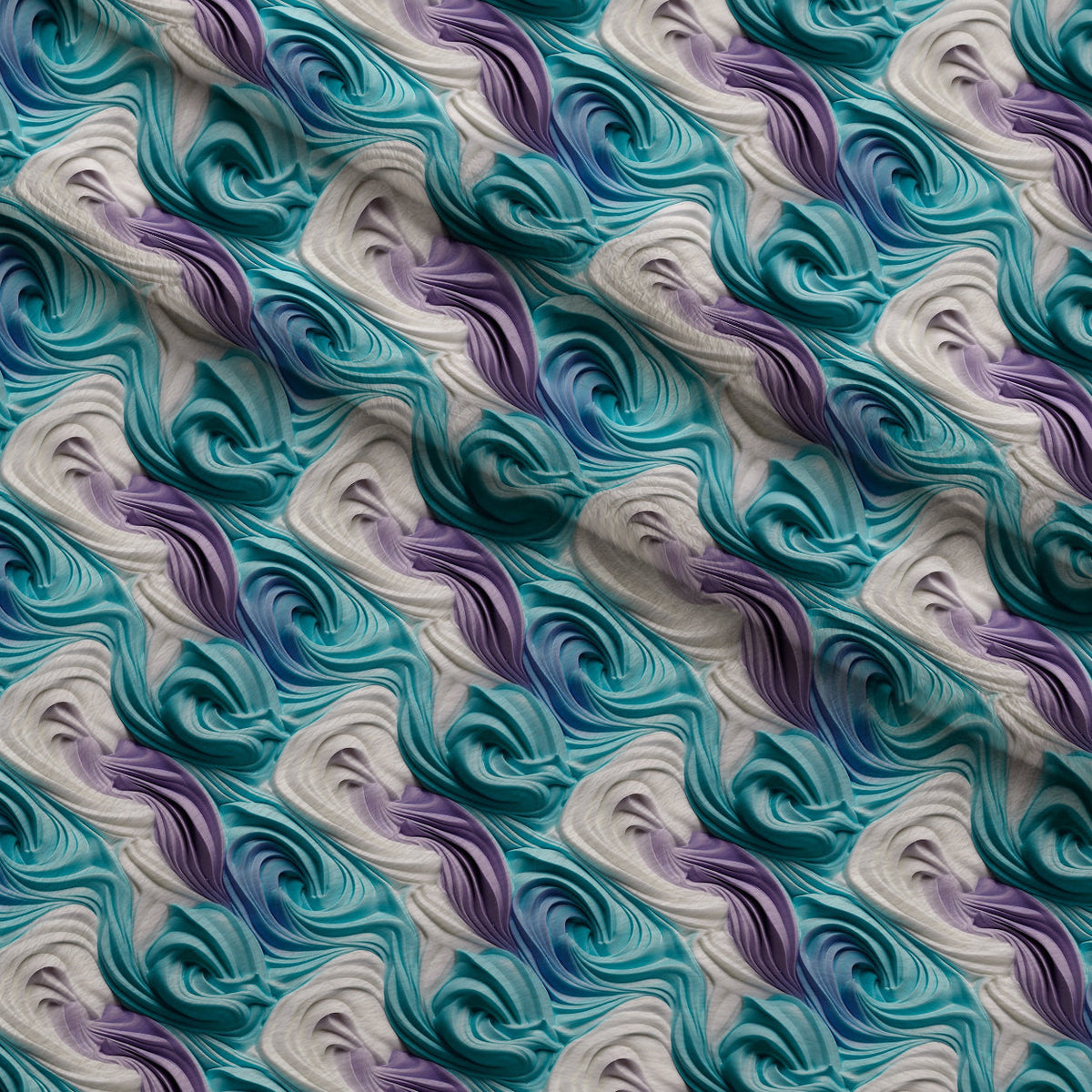 Buttercream Swirls Pattern 5 Fleece Fabric — fleece fabric folded close-up preview (mv-fleece-v1:lying)