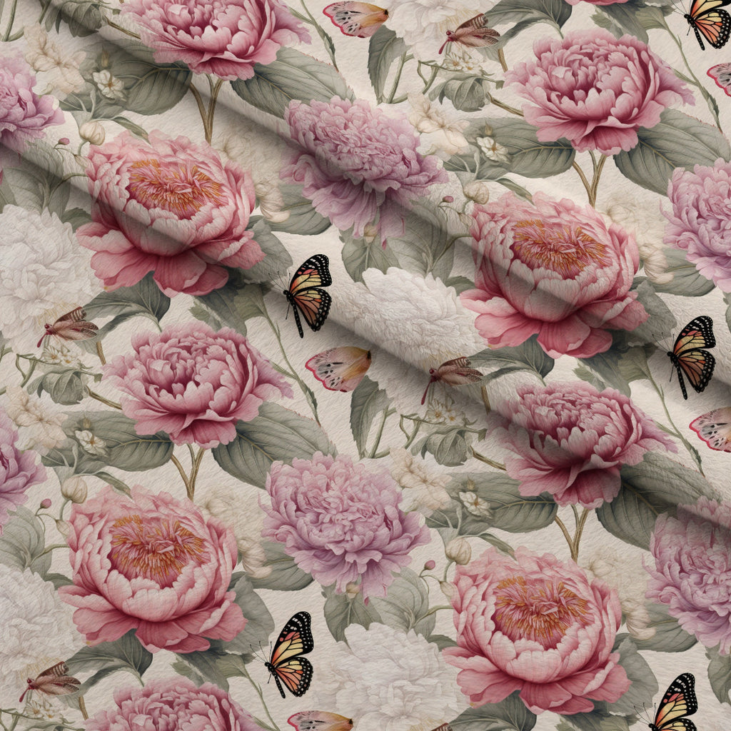 Butterfly Dance Pattern 10 Fleece Fabric — fleece fabric folded close-up preview (mv-fleece-v1:lying)