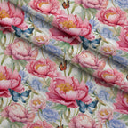 Butterfly Dance Pattern 3 Fleece Fabric — fleece fabric folded close-up preview (mv-fleece-v1:lying)